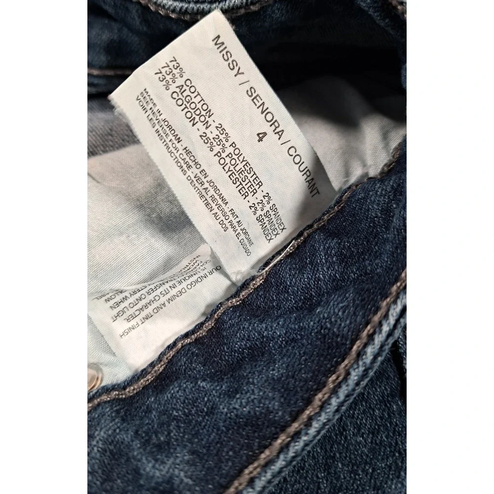 Nine West Jeans Cigarette Fit Low Rise Skinny Leg Denim‎ Jeans Size 4r/27 Womens